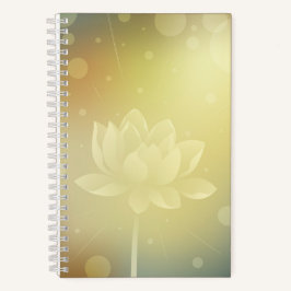 Cuaderno Portátil pequeño de tapa dura de Lotus radiante