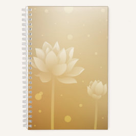 Cuaderno Portátil pequeño de tapa dura de Lotus radiante
