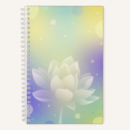 Cuaderno Portátil pequeño de tapa dura de Lotus radiante