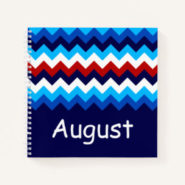 Cuaderno Portátil pequeño Personalizado Guay Red White Blue
