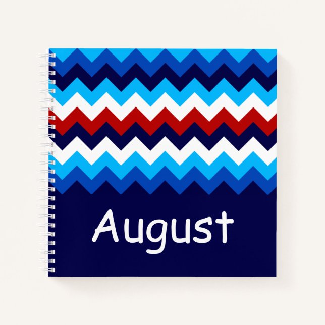 Cuaderno Portátil pequeño Personalizado Guay Red White Blue (Anverso)