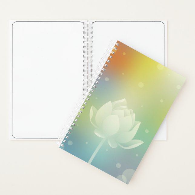 Cuaderno Portátil pequeño y encantador Lotus Hardcover (Interior)