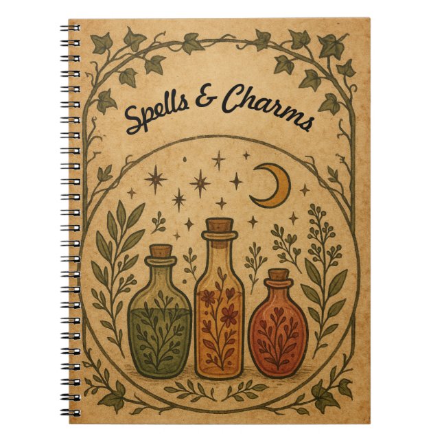 Cuaderno Portátil personalizable con diseño apotecario (Frente)
