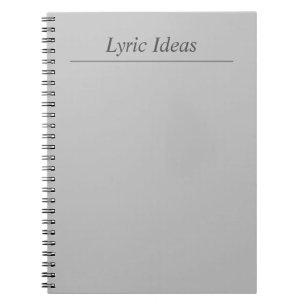 Cuaderno Portátil Personalizable Gris Lyric Ideas