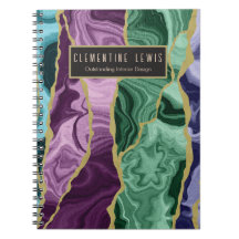 Portátil personalizable Peacock Watercolor Agate V