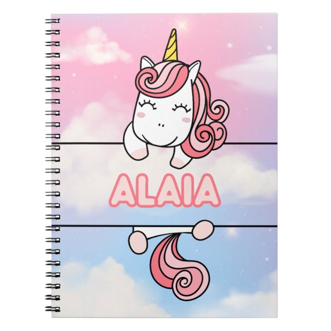 Cuaderno Portátil personalizado Alaia Unicorn Girlie (Frente)
