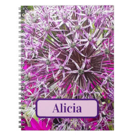Cuaderno Portátil personalizado Allium y Summer Flowers