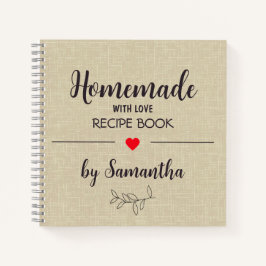 Cuaderno Portátil personalizado casero con receta de amor