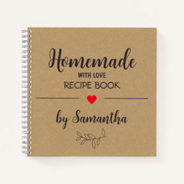 Cuaderno Portátil personalizado casero con receta de amor