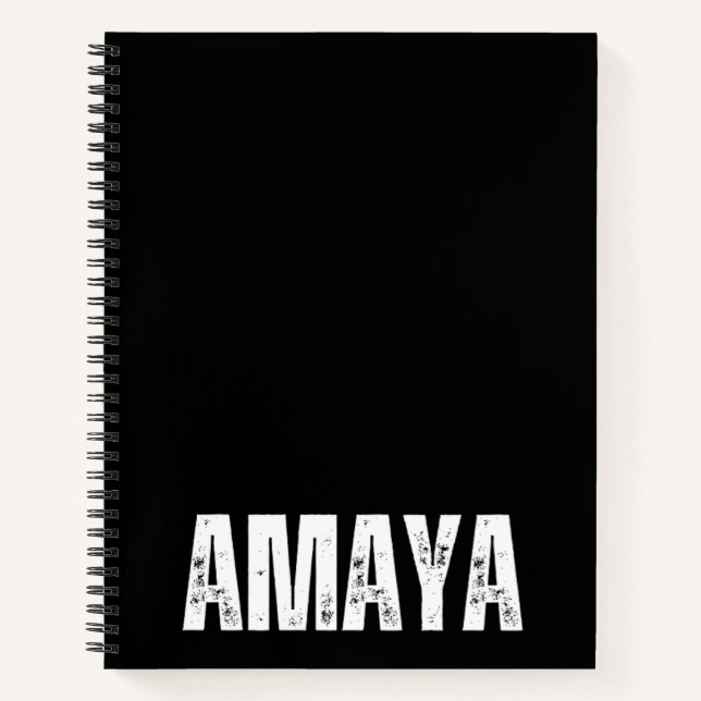 Cuaderno Portátil personalizado con Amaya (Anverso)