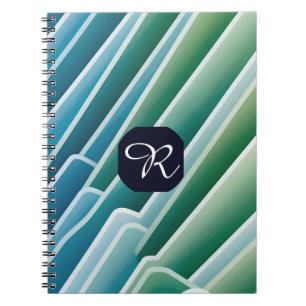 Cuaderno Portátil personalizado con azul abstracto moderno