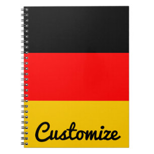 Cuaderno Portátil Personalizado con bandera alemana
