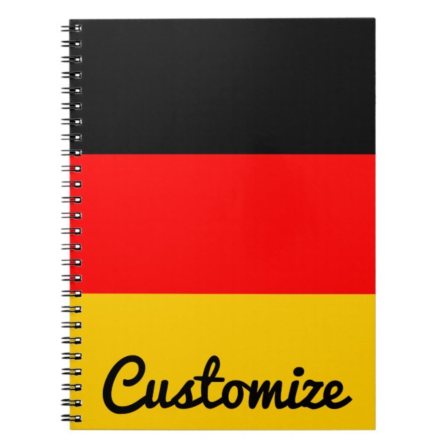 Cuaderno Portátil Personalizado con bandera alemana (Frente)