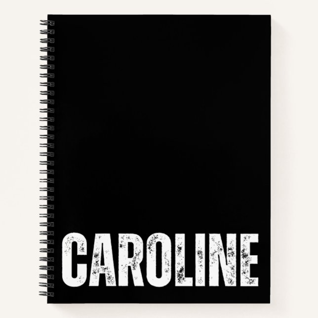 Cuaderno Portátil personalizado con Caroline (Anverso)