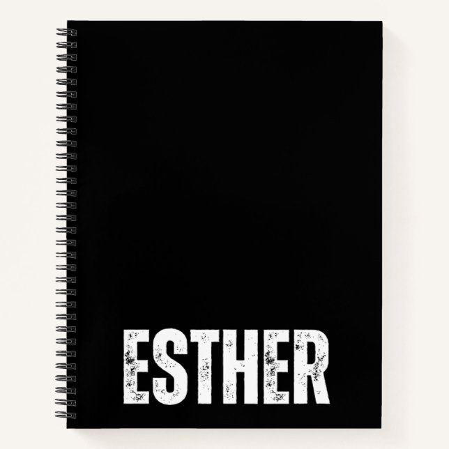 Cuaderno Portátil personalizado con Esther (Anverso)
