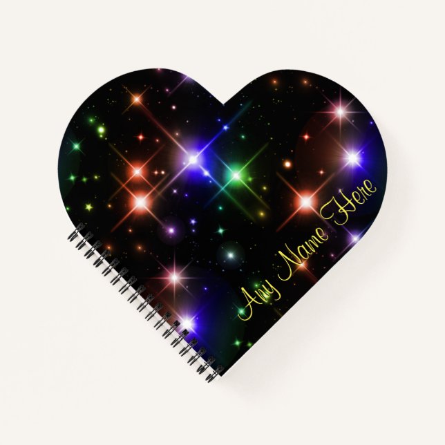 Cuaderno Portátil personalizado con forma de corazón con es (Anverso)