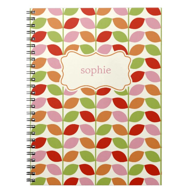 Cuaderno Portátil personalizado con hojas de color - rosa (Frente)