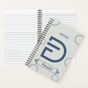 Cuaderno Portátil personalizado: con nombre de letra D