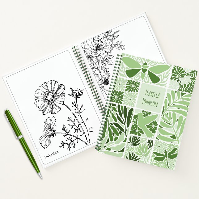 Cuaderno Portátil personalizado con patrones ecológicos (Subido por el creador)