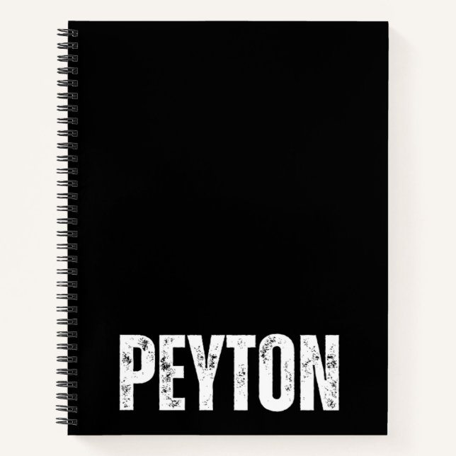 Cuaderno Portátil personalizado con Peyton (Anverso)