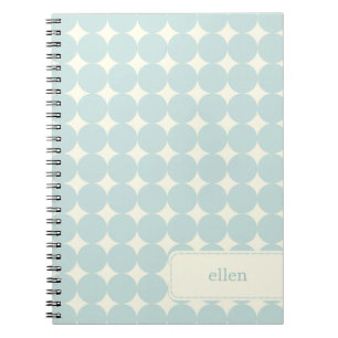 Cuaderno Portátil personalizado con puntos modernos - azul 