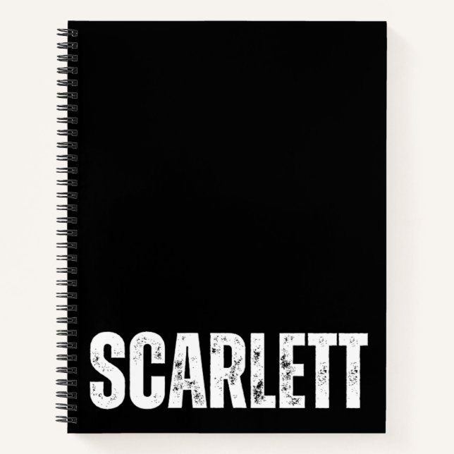 Cuaderno Portátil personalizado con Scarlett (Anverso)