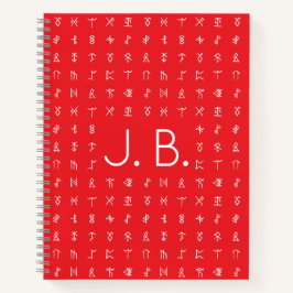 Cuaderno Portátil personalizado con símbolo monogramo y rúd