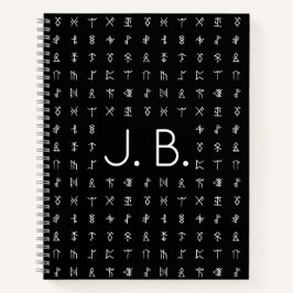 Cuaderno Portátil personalizado con símbolo monogramo y rúd