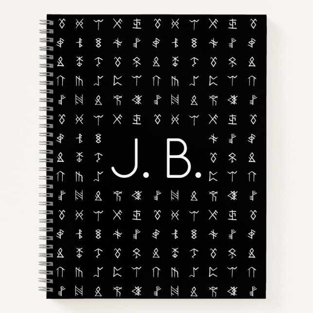 Cuaderno Portátil personalizado con símbolo monogramo y rúd (Anverso)