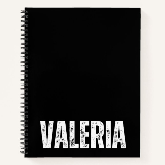 Cuaderno Portátil personalizado con Valeria (Anverso)