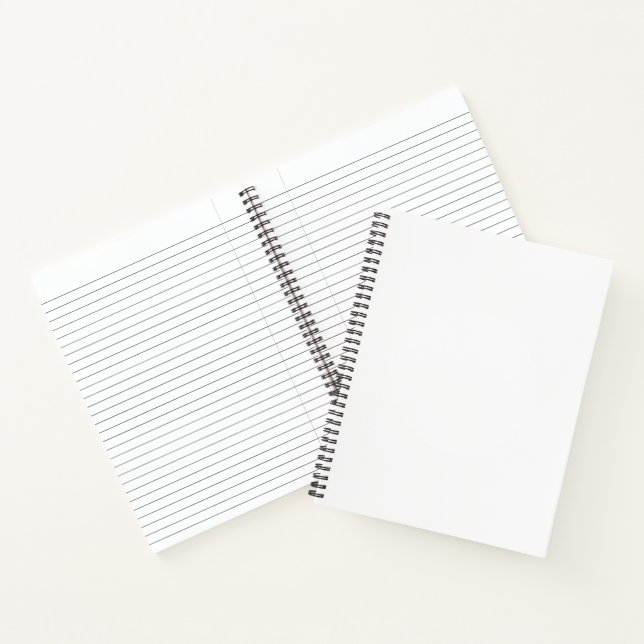 Cuaderno Portátil personalizado de 8,5" x 11" en espiral (Interior)