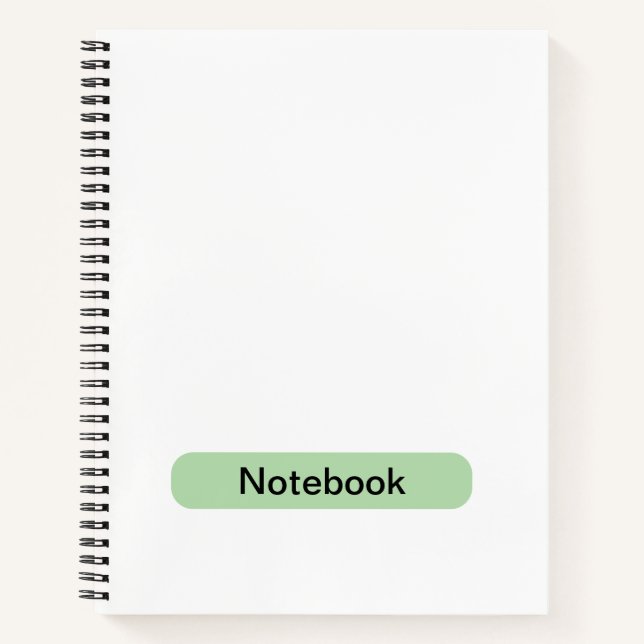Cuaderno Portátil personalizado de 8,5" x 11" en espiral (Anverso)
