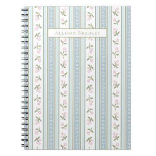 Cuaderno Portátil personalizado de banda floral preppy