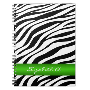 Cuaderno Portátil personalizado de banda verde de impresión