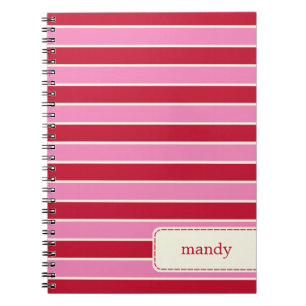 Cuaderno Portátil personalizado de bandas modernas - Rojo/R