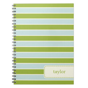 Cuaderno Portátil personalizado de bandas modernas - verde/