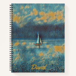 Cuaderno Portátil personalizado de barco de vela
