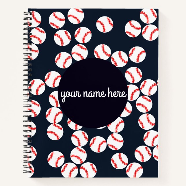 Cuaderno Portátil personalizado de béisbol (Anverso)