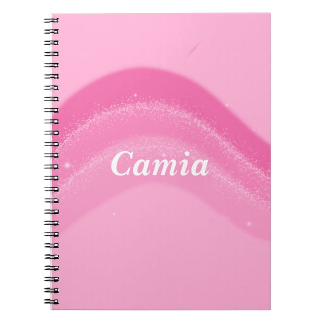 Cuaderno Portátil personalizado de bonito y rosa (Frente)