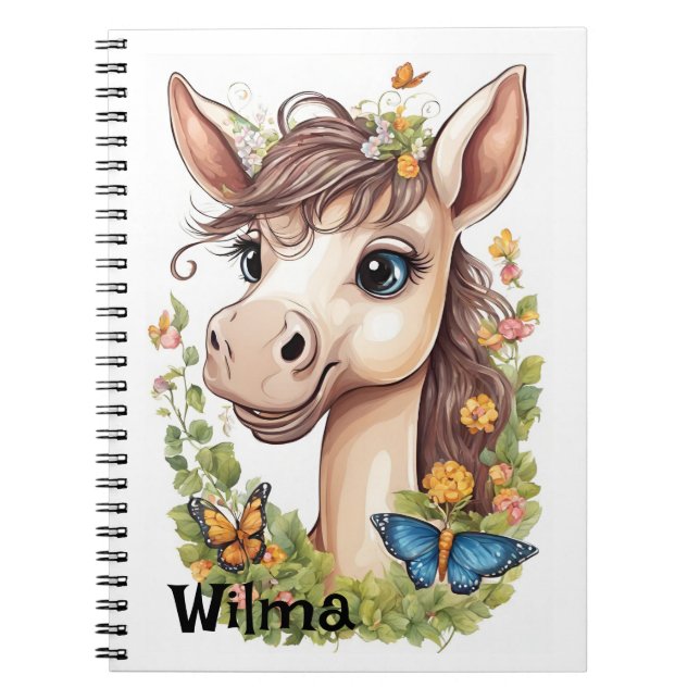 Cuaderno Portátil personalizado de cabeza de caballo (Frente)