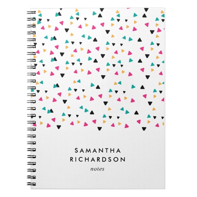 Cuaderno Portátil personalizado de contraste de triángulo c (Frente)