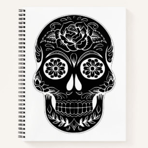 Cuaderno Portátil personalizado de cráneo de azúcar en b