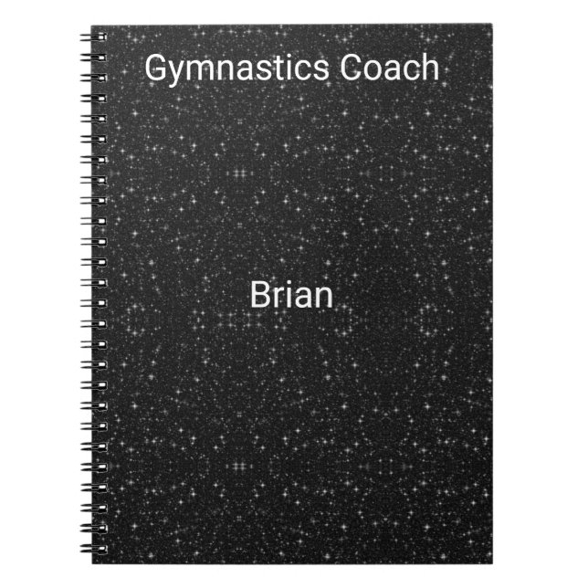 Cuaderno Portátil Personalizado de entrenador de gimnasia e (Frente)