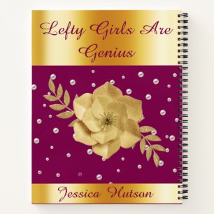 Cuaderno Portátil Personalizado de espiral de oro de mano i