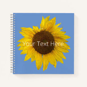 Cuaderno Portátil Personalizado de girasol