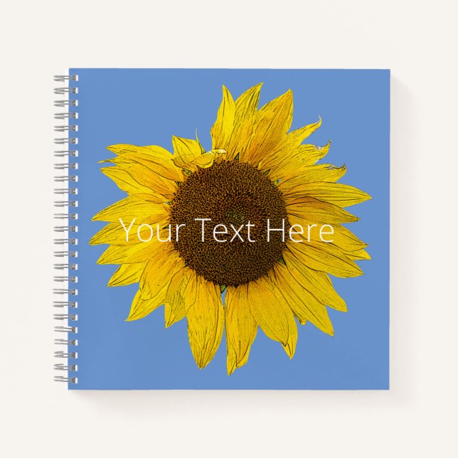 Cuaderno Portátil Personalizado de girasol (Anverso)