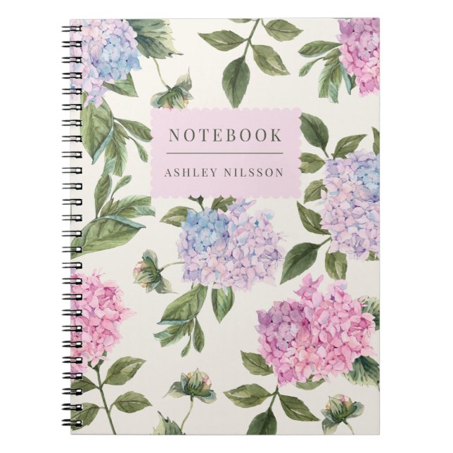 Cuaderno Portátil personalizado de Hydrangea (Frente)