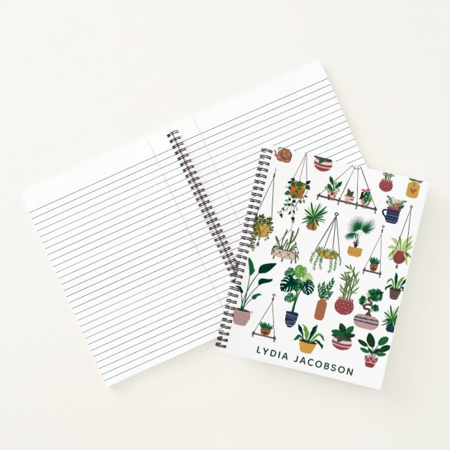 Cuaderno Portátil personalizado de Ilustracion Boho Plant L (Interior)