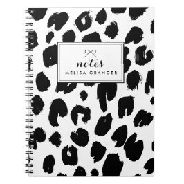Cuaderno Portátil personalizado de impresión de leopardo bl