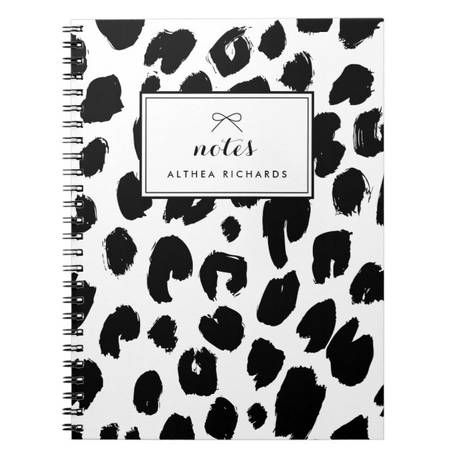 Cuaderno Portátil personalizado de impresión de leopardo ne (Frente)